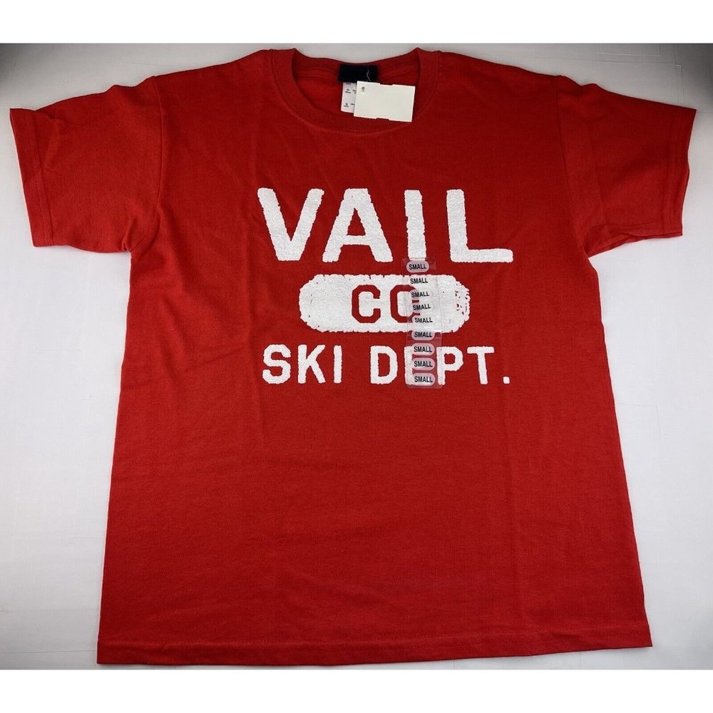 Vail Colorado Youth Boys Girls T-Shirt Ski Dept Mountains Size Small 7-8 Red